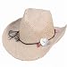 Straw Cowboy Hat Ladies Straw Shapeable Cowboy Hat With Shell Band One Size