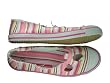 TTT Pink Stripe Shoes with Rough Fringe