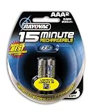 Rayovac I-C3 15 Minute NiMH AAA Size Carded 2 Pack
