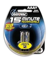Rayovac  I-C3 15 Minute NiMH AAA Size Carded 2 Pack