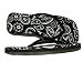 TTT - Black / White Paisley Flip Flops for Women