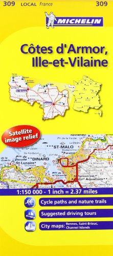 Michelin Map France: Ctes d'Armor, Ille-et-Vilaine 309 (Maps/Local (Michelin)) (English and French Edition)