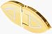 C.R. LAURENCE JRCAT180GP CRL Gold Plated With Chrome Accent Junior Cathedral 180 Series 180 Degree Glass-to-Glass Hinge