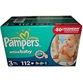 112 PAMPERS WINDELN, BABY ACTIVE, MIDI, GR. 3, 4-9 KG, DIE WINDEL F�R TAG UND NACHT + ANATOMISCHER PASSFORM