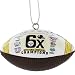 Pittsburgh Steelers 6X Super Bowl Champions Football Shaped Ornament