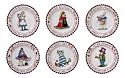 Alice In Wonderland Plate Set Ornament - set of 3