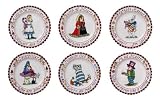 Alice In Wonderland Plate Set Ornament - set of 3