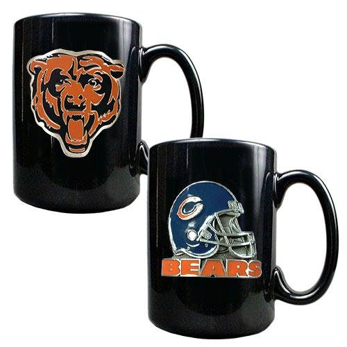 NFL Chicago Bears Two Piece Coffee Mug Set- Primary & Helmet Logo