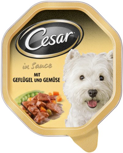 Cesar Standard Schale mit Geflügel und Gemüse 24x150g