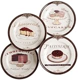 Sakura Sweets Dessert Plates, Set of 4 in a Hat Box