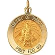 14K Yellow Gold Infant of Prague Medal - 22.00mm