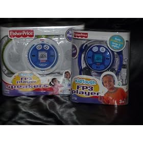 Fisher Price Kid Tough Fp3 Song & Story Player - BLUE with Kid Tough Fp3 Player Speakers(speaker color may vary) AND BLUE CASE