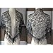 Refaxi® Fashion Women Triangle Shape Lace Sheer Floral Shawl Scarf Lightweight (black)