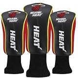 Miami Heat Black-Red 3-Pack Golf Club Headcovers