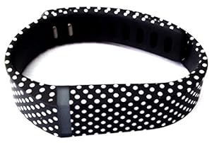 NIUTOP Fitbit Flex Wristband Wrist Band Bracelet with Clasp Replacement Accessory for Fitbit Flex Activity and Sleep Tracker (white spots, Large)