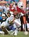 Stanley Morgan Autographed/Hand Signed New England Patriots 16x20 Photo (Red Jersey)