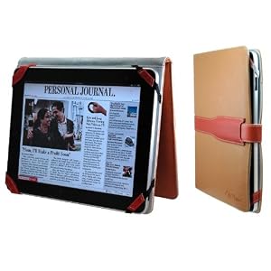 CrazyOnDigital Folio Light Brown Leather Case For Apple iPad