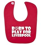 Born to play for Liverpool baby bib gift by Vinylworld
