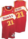 Dominique Wilkins Jersey: adidas Red Throwback Swingman #21 Atlanta Hawks Jersey