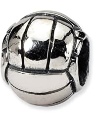 Reflection Beads - 925 Sterling Silver Volleyball Bead