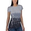 Peace Distress Crewneck Graphic Tee - Silver