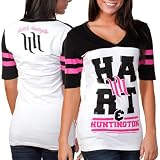 Hart and Huntington Ride Me Juniors V-Neck T-Shirt - White