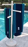 Outdoor Spa and Pool Towel Rack White