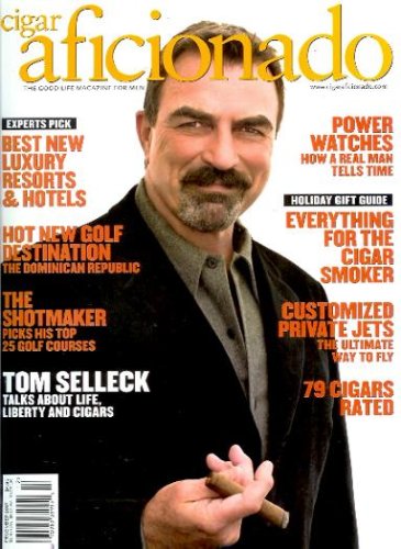 Cigar Aficionado - December 2007 - Tom Selleck Cover
