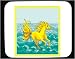 Decorated Mouse Pad with galloping, horse, equine