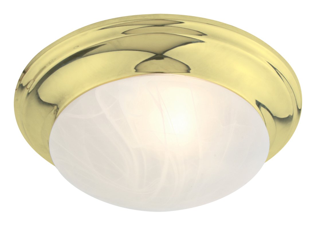 Round Flush Mount In Polished Brass Size 3 75 H X 11 5 W X 11 5