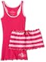 Baby Phat Women's Tank With Ruffle Skirtie,Hot Pink,Large