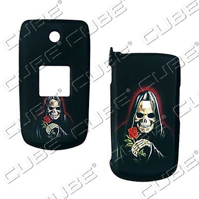 Samsung SCH-U750 ALIAS2 ALIAS 2 Cover Faceplate Face Plate Housing Snap on Snapon Rubberized Protective Hard Case Grim Reaper on Black Perfect for Halloween