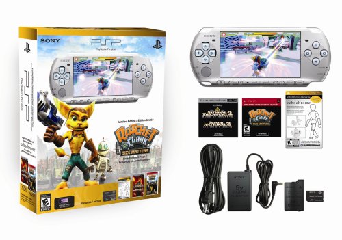 PSP 3000 Limited Edition Ratchet and Clank Entertainment Pack - Silver image
