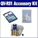 Casio Exilim QV-R51 Digital Camera Accessory Kit includes: ZELCKSG Care & Cleaning, KSD2GB Memory Card, SB257 Charger