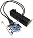 2 Port USB 3.0 USB3.0 PCI-E PCI Express Card Adapter + 2 Port USB 3.0 5.25" Front Panel Bay Mounting Bracket w Motherboard 20 Pin Header Cable & Low Profile Bracket, Renesas D720201 Chipset