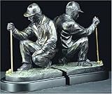 IMAGE OF Beautiful Golf Classics Measuring Golfer Bookends in Patina Brass