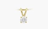 0.33 TCW Yellow Gold Diamond Pendant