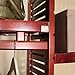 John Louis Home 12 in. Deep Solid Wood Simplicity Closet Organizer, Red Mahogany Finish