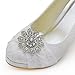 Elegantpark HC1413P Women's Closed Toe Rhinestones Platform Stiletto Heel Lace Pumps Wedding Bridal Shoes