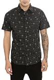 RUDE Black And Grey Skull Print Woven