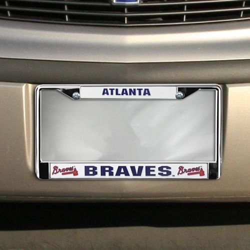 Atlanta Braves MLB Chrome License Plate Frame