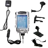 Car / Auto Multi Adapter Mount Holder GPS Navigation Kit for the HP iPAQ h3800 with built in charger - Gomadic Brand