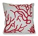 Thro by Marlo Lorenz 2653 Coral Towel Stitch Embroidered 18 by 18-Inch Pillow, Coral Spice