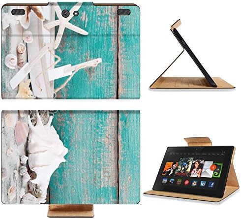 Amazon Kindle Fire HDX 8.9 Flip Case 2012 Model Wooden backgrond in turquoise for a concept for travel oder holiday 22775256 by Liili Customized Premium Deluxe Pu Leather generation Accessories HD Wifi 16gb 32gb Luxury Protector Case