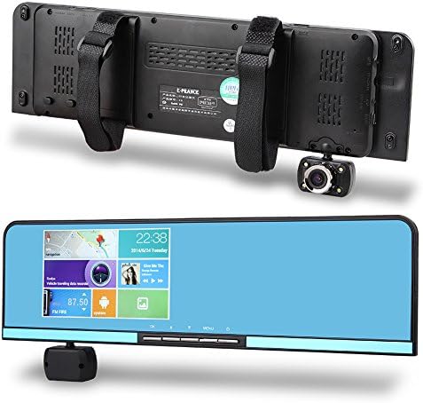 TrendenZ 5'' HD touch screen Et-550 Full HD 12Mege Pixel 1080P Car Mirror Dual Dvr Camera with 175 Degree Wide View Angle Allwinner A10 Chip Support SOS GPS Logger Night Vision+External 32G TF Card