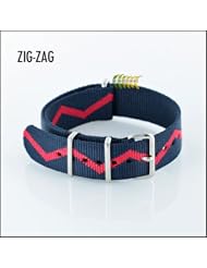 G10 Nato Watch Strap Zig-Zag 20mm Width