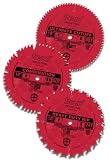 Freud PGM1060 3 Blade 10-Inch 24 Tooth FTG Ripping Saw Blade, 10-Inch 50 Tooth Combination Saw Blade, and 10-Inch 80 Tooth ATB Cut-Off Saw Blade Combo Pack