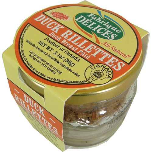 Fabrique Delices Shelf Stable Duck Rillettes of Duck Paté 3.1 oz