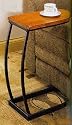 Black Metal and Oak Sofa Table By Coaster Furniture