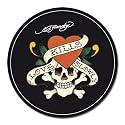Ed Hardy Kissen "Skull" schwarz rund